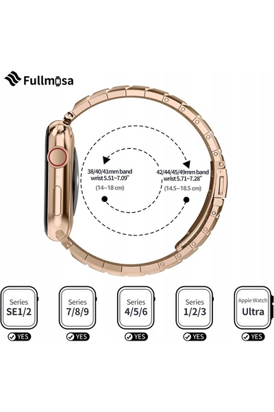 NO BRAND Brățară Fullmosa pentru Apple Watch SE 3/2 10/9/8/7/6/5/4 38/40/41 A...