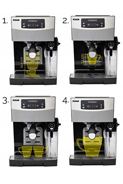 NO BRAND Aparat de cafea automat Yoer inox 20 bar + spumant de lapte