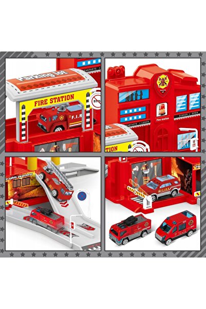 NO BRAND Posterunek Set de jucării Pompieri Cadou Camion de pompieri Pompier 16X