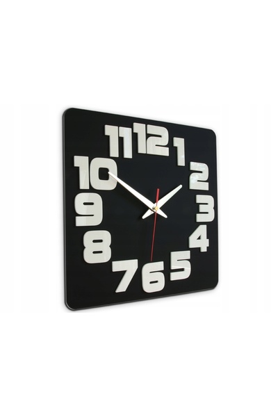 NO BRAND Ceas de perete rotund, stil modern, din acril, negru-alb, cu design ...