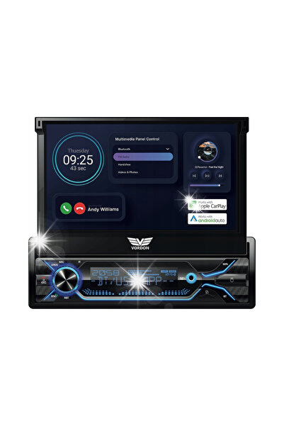 NO BRAND Radio auto cu ecran retractabil, player multimedia Vordon Ht-520 Veg...