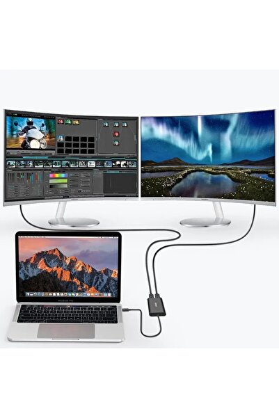 NO BRAND Hub USB-C Thunderbolt 3 - 2x DP 4K 60Hz