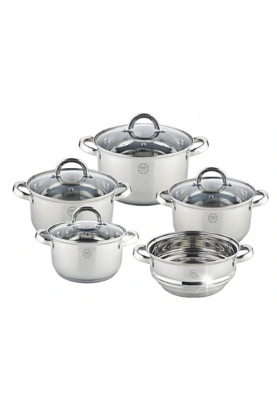 NO BRAND Set de oale Mg Home Verso Inox, 9 piese