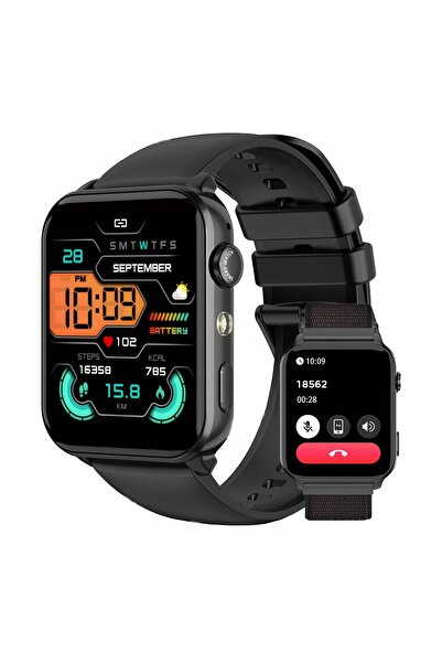 NO BRAND Smartwatch pentru bărbați, ecran curbat de 1.91 inch, apeluri, monit...