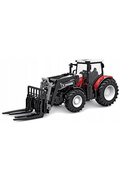 NO BRAND Tractor mare cu telecomandă, cu furcă, roți de cauciuc și lumini LED.