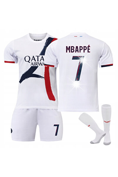 NO BRAND Set de fotbal Mbappe # 7 paris 104-110 set tricou și pantaloni scurț...