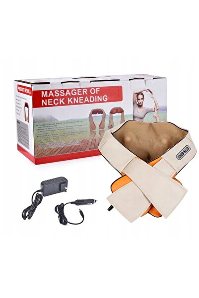 NO BRAND Aparat de masaj Shiatsu bej 3D EMS pentru lifting și fermitate, pent...