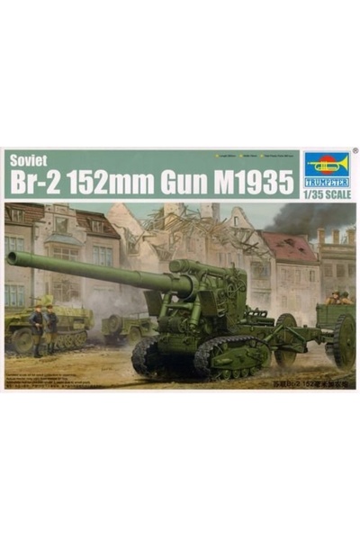 NO BRAND Tun sovietic Br-2 de 152mm M1935 Trumpeter 02338 Kit de model