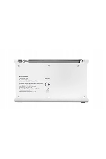 NO BRAND Radio de rețea DAB+ FM alimentat cu baterii Blaupunkt Dr3Wh Alb