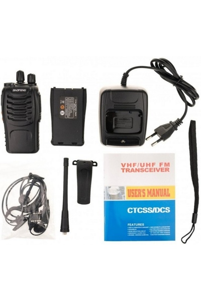 NO BRAND 2x walkie talkie radiofon Baofeng unde scurte rază lungă + set cu cască
