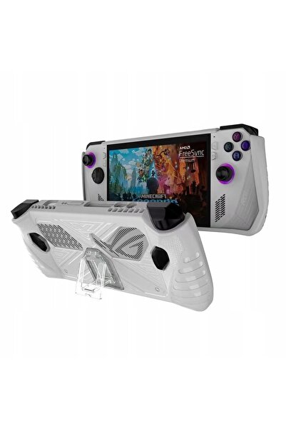 NO BRAND Husă de silicon cu suport pentru consola Asus Rog Ally, albă