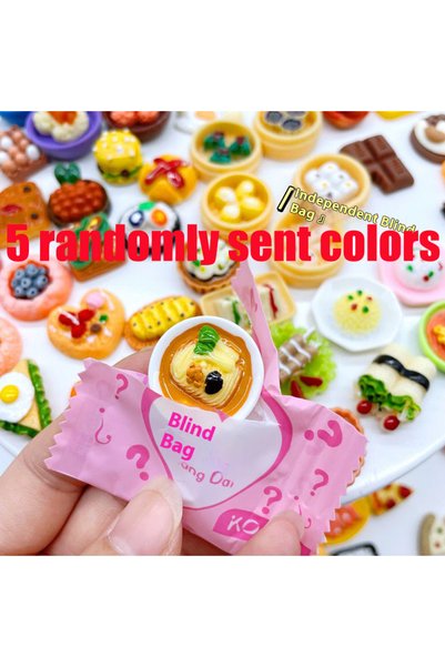 choice2 random 5pcs 40 Pieces Of Mini Resin Candy Blind Boxes Food Accessorie...
