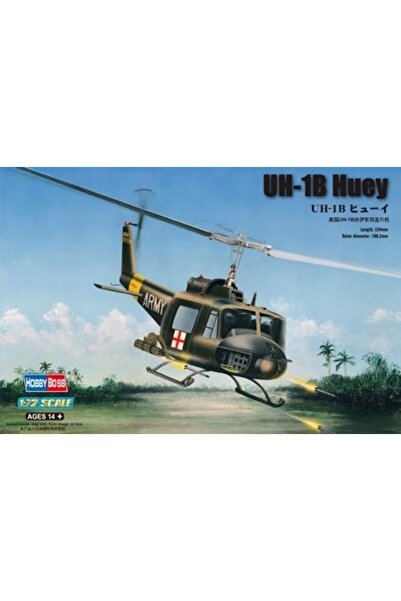 NO BRAND Hobby Boss 87228 1:72 Elicopter Uh-1B Huey Model de asamblat