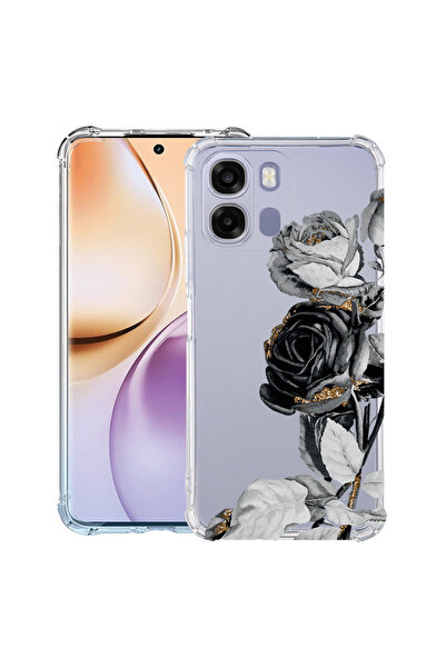 bestcase ®   Husa Αντικραδασμική Θήκη Για Realme 16 Pro Plus, Μαύρο Τριαντάφυ...