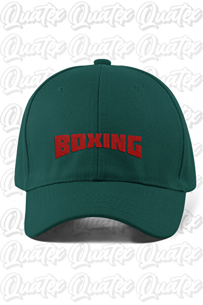 QUATEX Boxing Embroidered Hat - Green Color 100% Cotton Gabardine Unisex Mode...