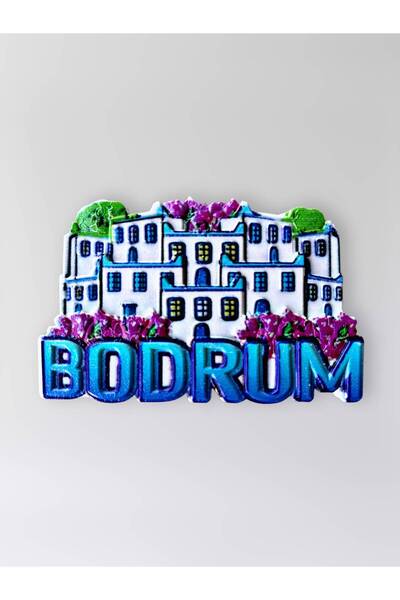 Mundy BODRUM Polyester Kabartmalı Magnet 8 x 5 cm Dekoratif Hediyelik Buzdola...