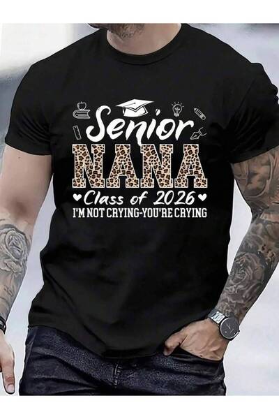 799 100% Cotton Senior Proud Class Of 2026 Nana Grandma T-Shirt Men's Women's...