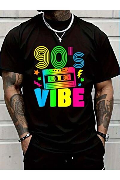 9TAY 100% Cotton 90's Vibe Retro 1990s 90s Style Party Outfit Men Women Short...