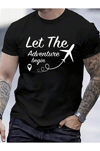 799 100% Cotton Let The Adventure Begin - Love Travel Airplane Traveling T-Sh...