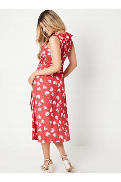 NO BRAND Plic clasic, rochie roșie, design cu flori, Dorothy Perkins 46