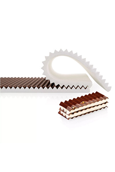 silikomart Silicone pastry mold, Zig Zag, Mountain, Silikomart, 300x200mm, se...