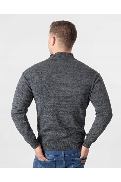 NO BRAND Pulover elegant pentru bărbați, culoare uni, cu guler semi-înalt 240...