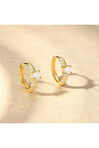NO BRAND Cercei de aur, argint 925, argint sterling, cerc, zirconiu cubic, ce...