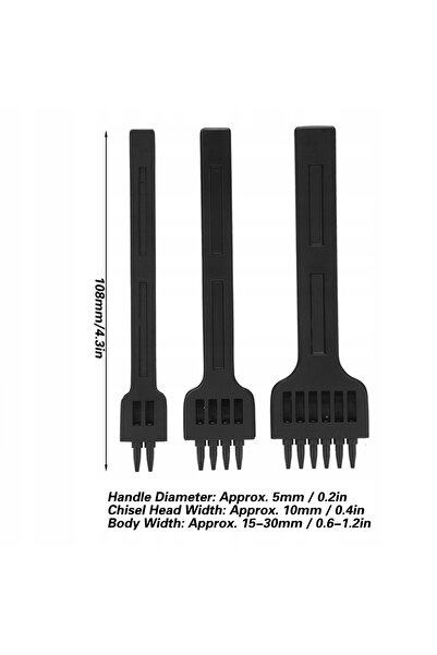 NO BRAND Perforator de piele pentru cusături, set cu 2/4/6 găuri