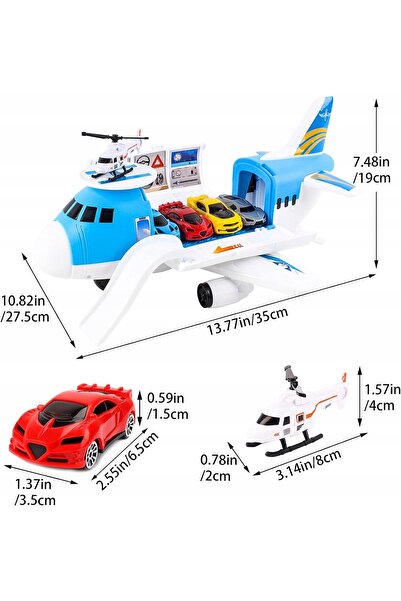 NO BRAND Avion de transport marfă cu vehicule și mașini pentru copii, set de ...