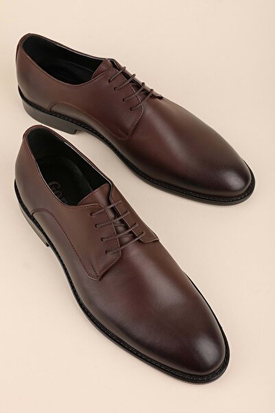 Gondol Men's Genuine Leather Classic Groom Shoes Pş.90 Brown