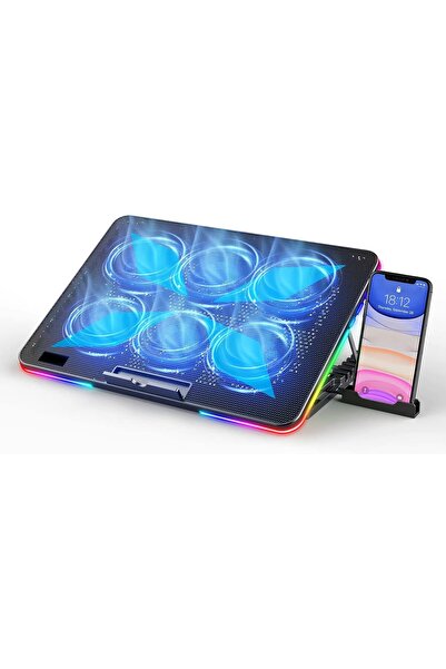 Generic Brand Laptop Cooling Pad with 6 Quiet Fans,7 Height Adjust, RGB Light...