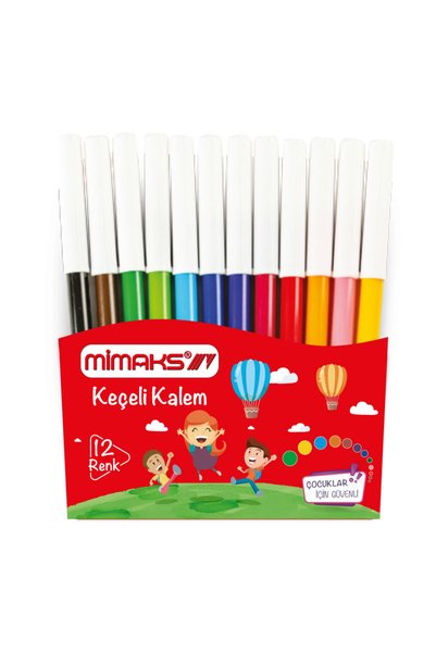 Mimaks Fk-8912 Felt-Tip Pen 12 Colors