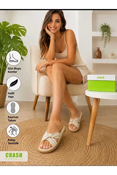 Crash Women's Leather Summer Casual Slippers