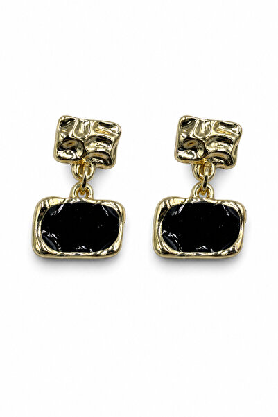 Jack Ferrero Yellow Color Irregular Shaped Black Enamel Detailed Modern Dangl...