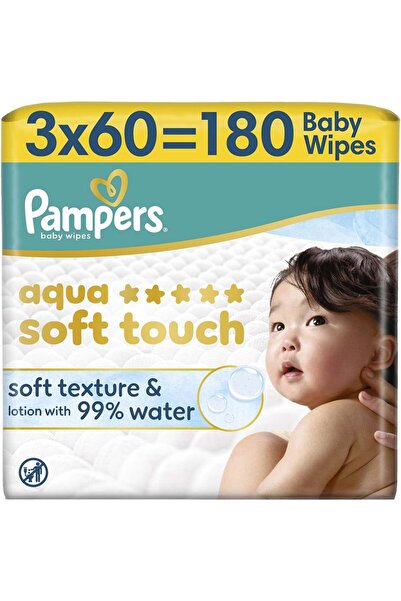 Yıldızan Aqua Soft Touch Baby Wet Towel 3 Pack 180 Sheets 931845