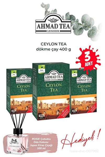Ahmad Tea Ceylon Tea 3 Packages of Bulk Tea 400 g and Room Fragrance
