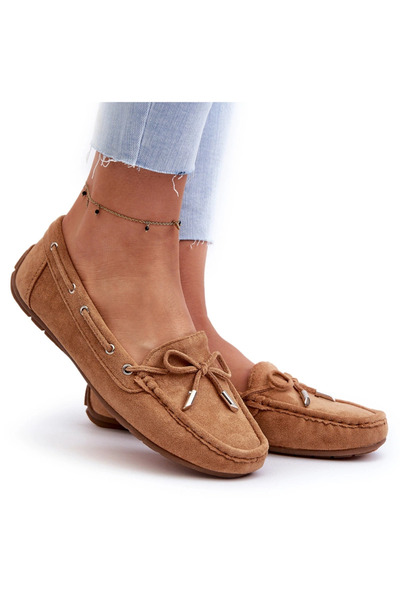 BOTO Mocasini de damă din piele întoarsă camel Si Passione 41