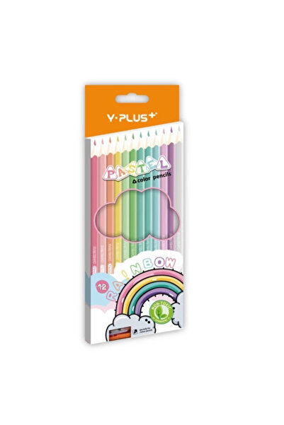 Y Plus Creioane pastel curcubeu - 12 bucăți - Y-Plus