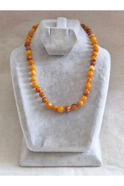 MuseumofYou Seccar Model Amber Baby Teeth Necklace, Baltic (Kaliningrad), Cer...