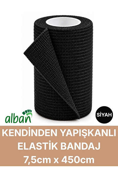 Alban 7,5cm Kendinden Yapışkanlı Elastik Bandaj, Kohesiv Bandaj 7,5cm x 4.5m ...
