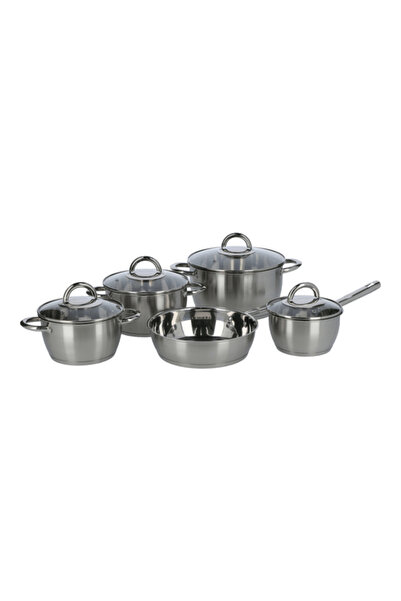 Parfait Pariже 9-Piece Stainless Steel Non-Stick Cookware Set with Fixed Hand...