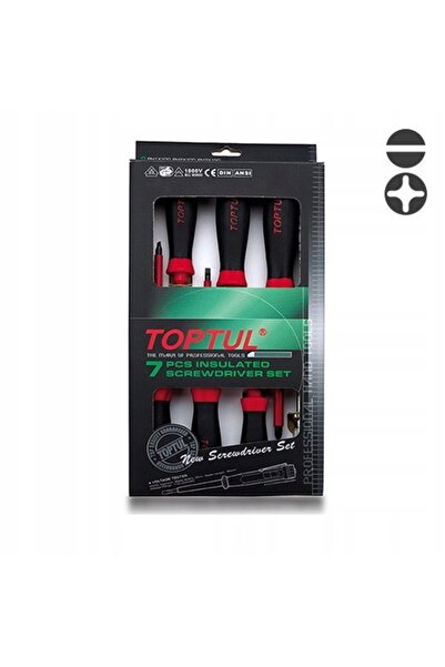 TOPTUL Set de șurubelnițe 7 piese, tip cheie / unelte șurubelnițe Philips PH/