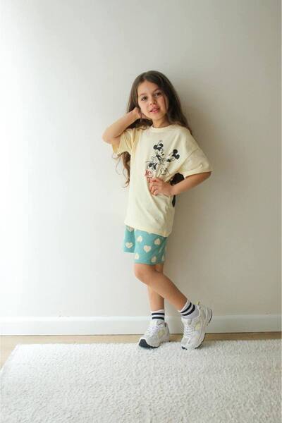 jeliboomkidswear MİNNİE MAUSE ŞORTLU TAKIM