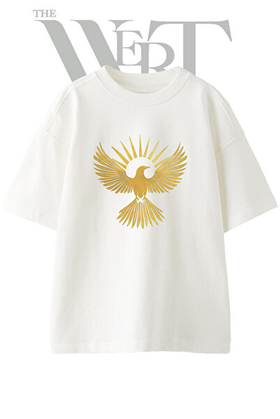 THEWERT Μπλουζάκι Altin Phoenix με στάμπα, Unisex, λευκό, oversized