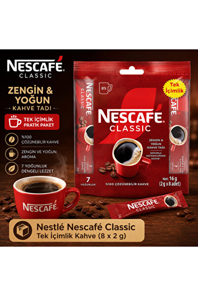 Nescafe Classic Çözünebilir Kahve 8 x 2 g