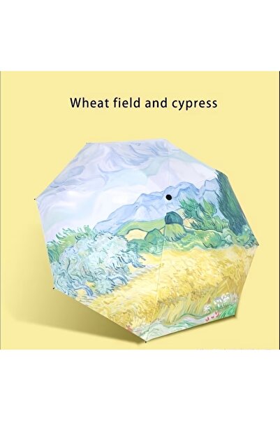 Lilly UV 50+ Taşınabilir Şemsiye,Ultra Hafif Güneş UV Korumalı Şemsiye, Wheat...