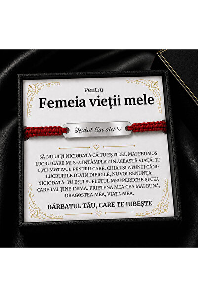 Belora Brățară Personalizată din Argint, Sufletul Meu Pereche, Cadou Unic pen...