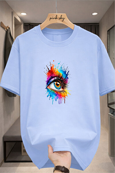 Pink Sky Premium Oversize T-Shirt 100% Cotton Unisex Comfortable Fit Trending...
