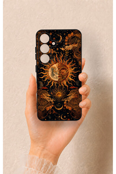 Vip Case Samsung S25 Uyumlu Mistik Güneş Desenli Silikon Kılıf