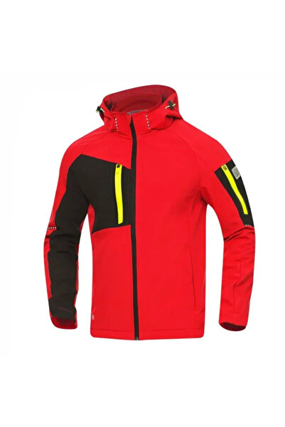 ardon Κόκκινο μπουφάν softshell με κουκούλα, κατασκευασμένο από Ελαστάνη και ...